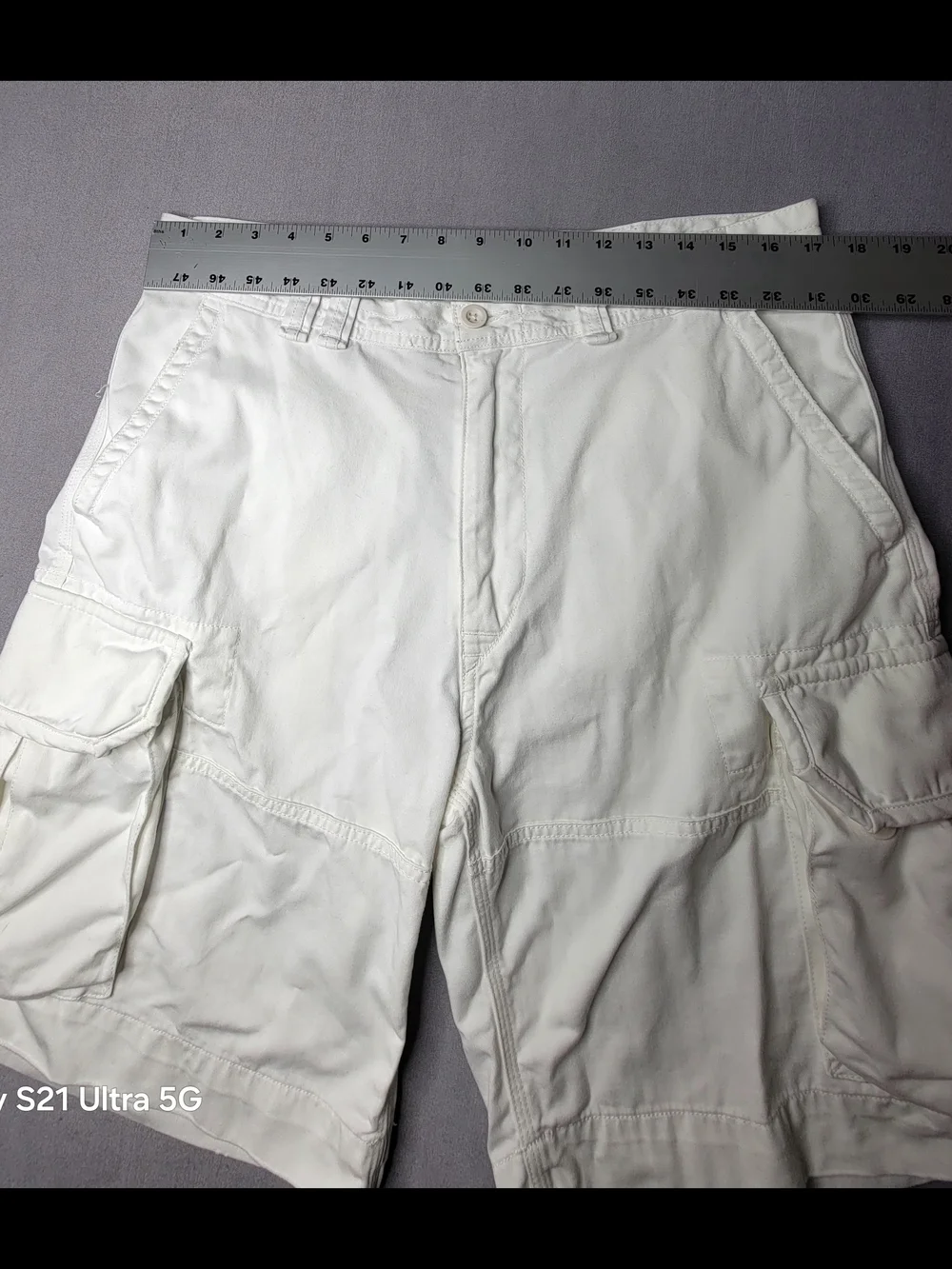 Polo Ralph Lauren Vintage Mens Gellar Fatigue Cargo Shorts Color White Size 34